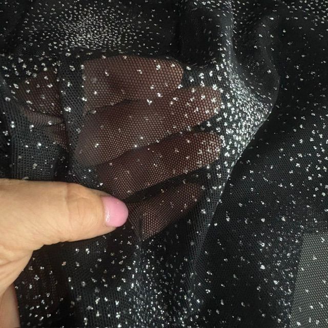 maille pailletée noire