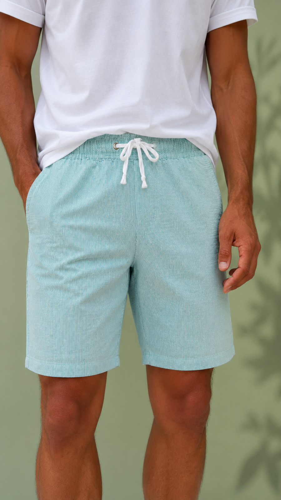short homme turquoise