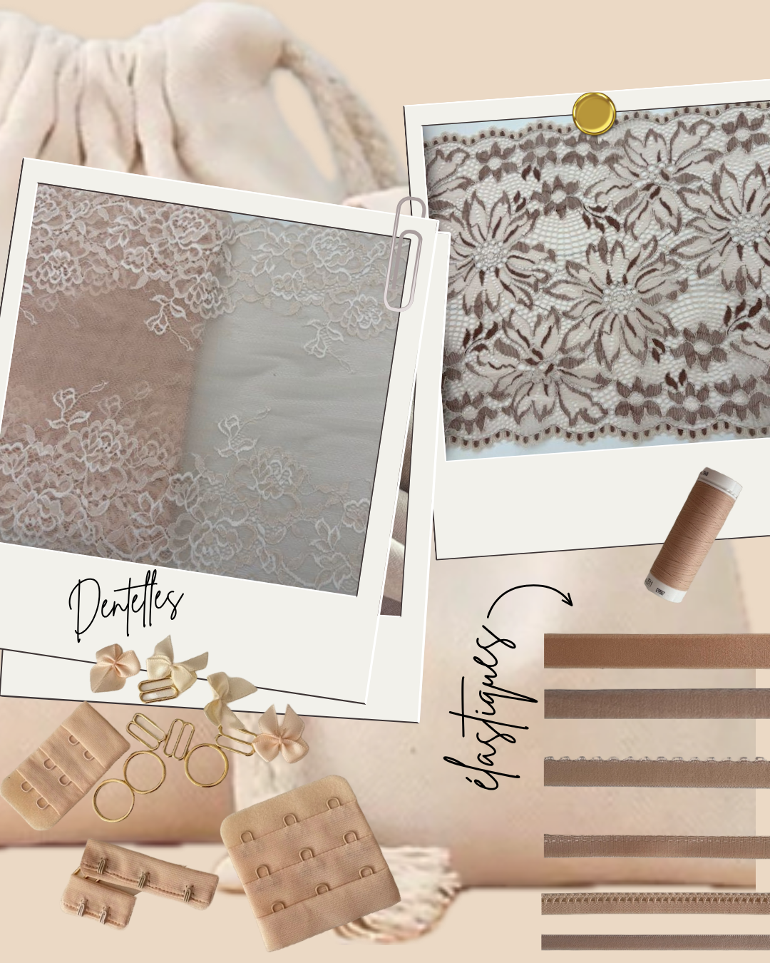 Coffret lingerie chair et beige