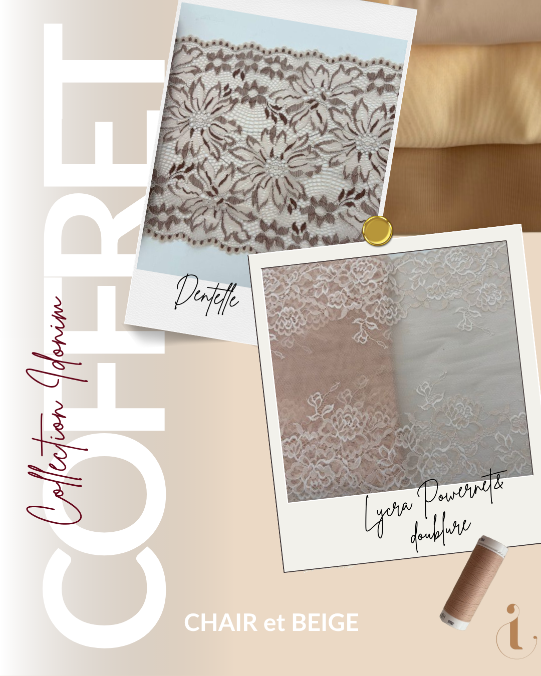 Coffret lingerie chair et beige