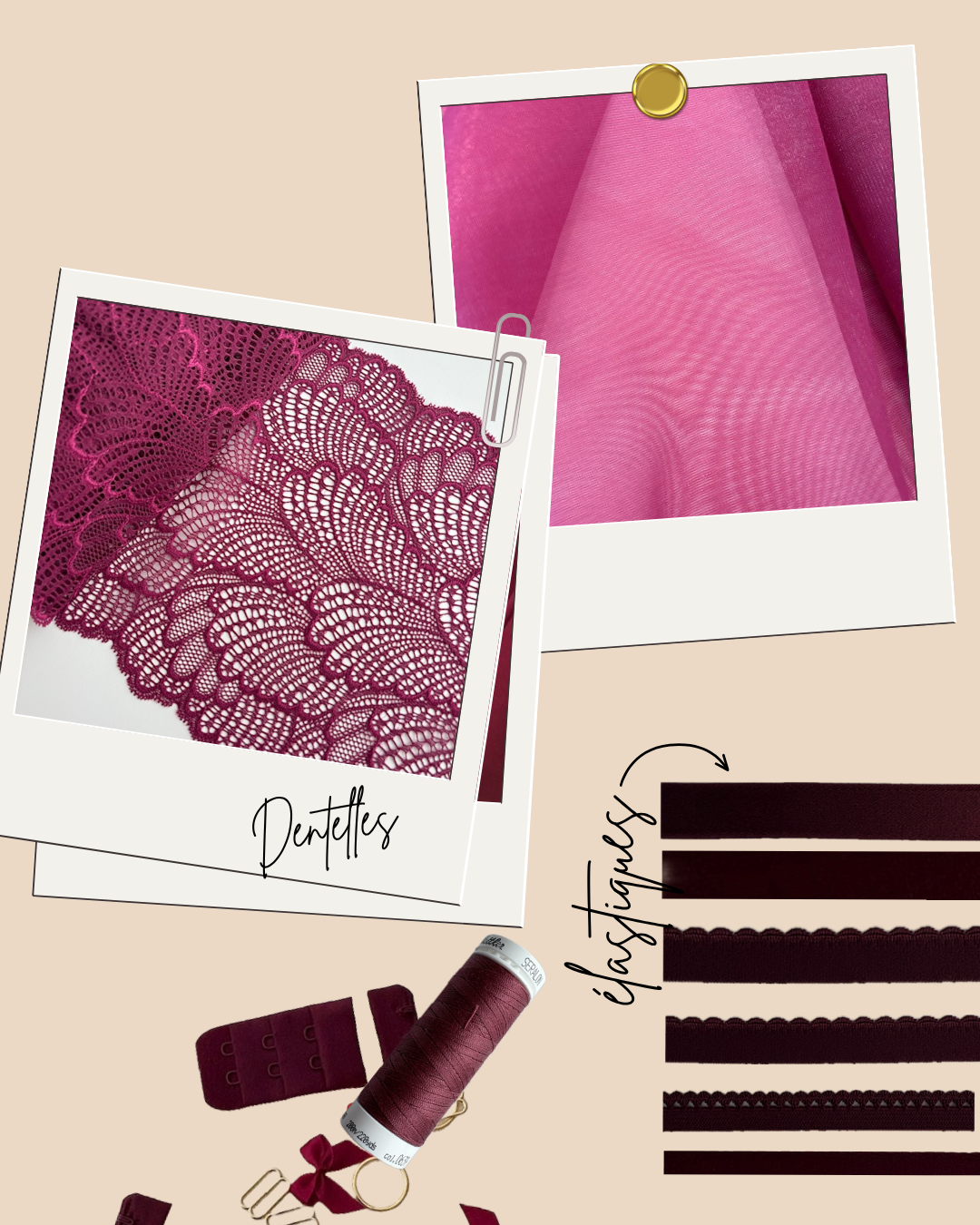 coffret Lingerie framboise prune