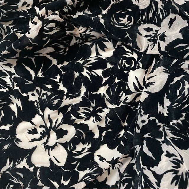 flesh black flocked mesh