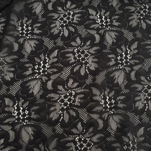 dentelle extensible noire florale