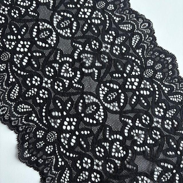 black stretch lace