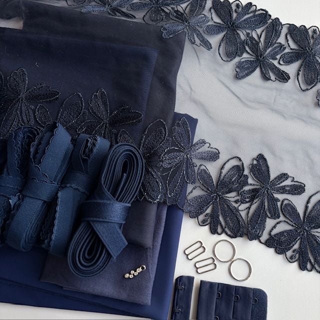 kit ensemble lingerie marine