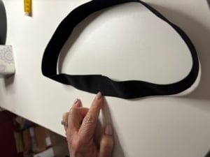 préparation de l'élastique superposition des extrémités