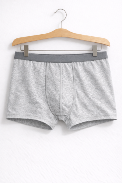 coffret couture boxer jersey gris chiné clair