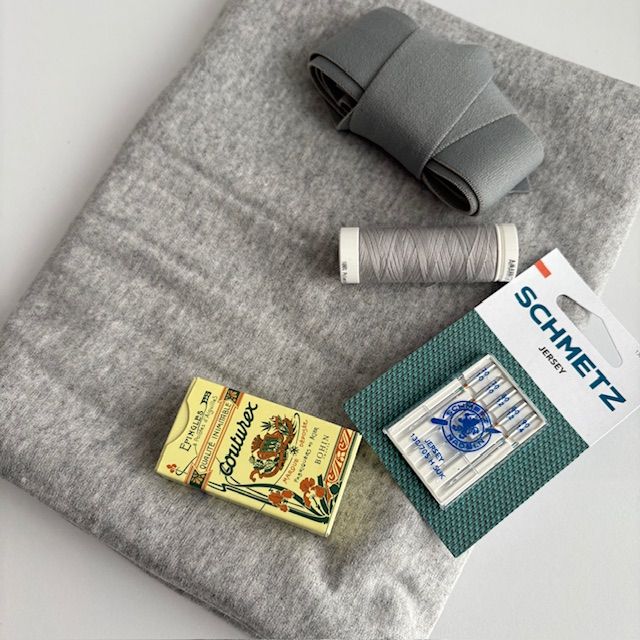 coffret couture boxer jersey gris chiné clair