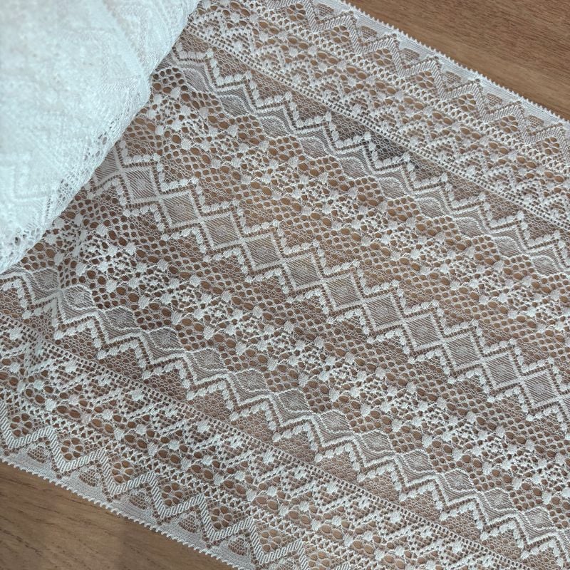 dentelle extensible blanc