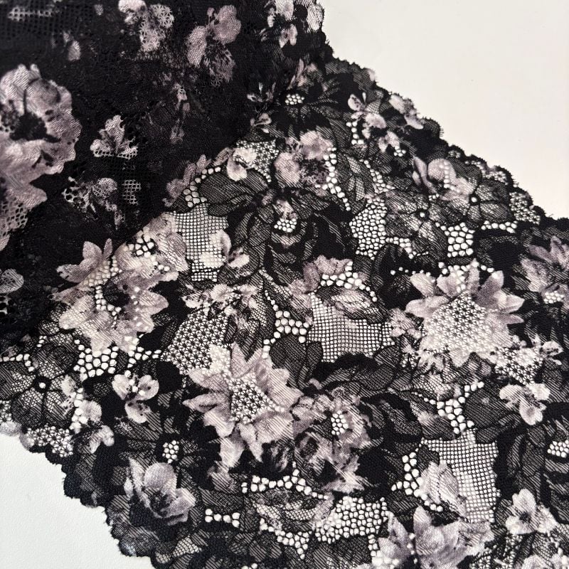 dentelle extensible noire 21cm