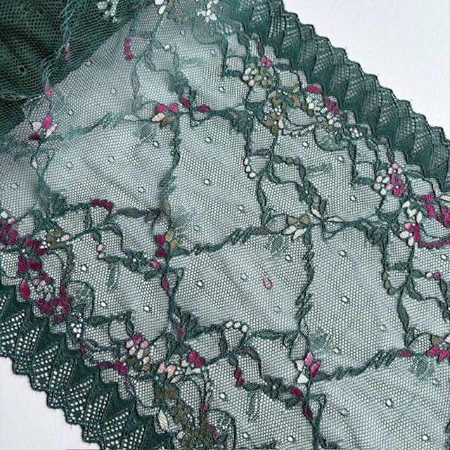 dentelle extensible vert