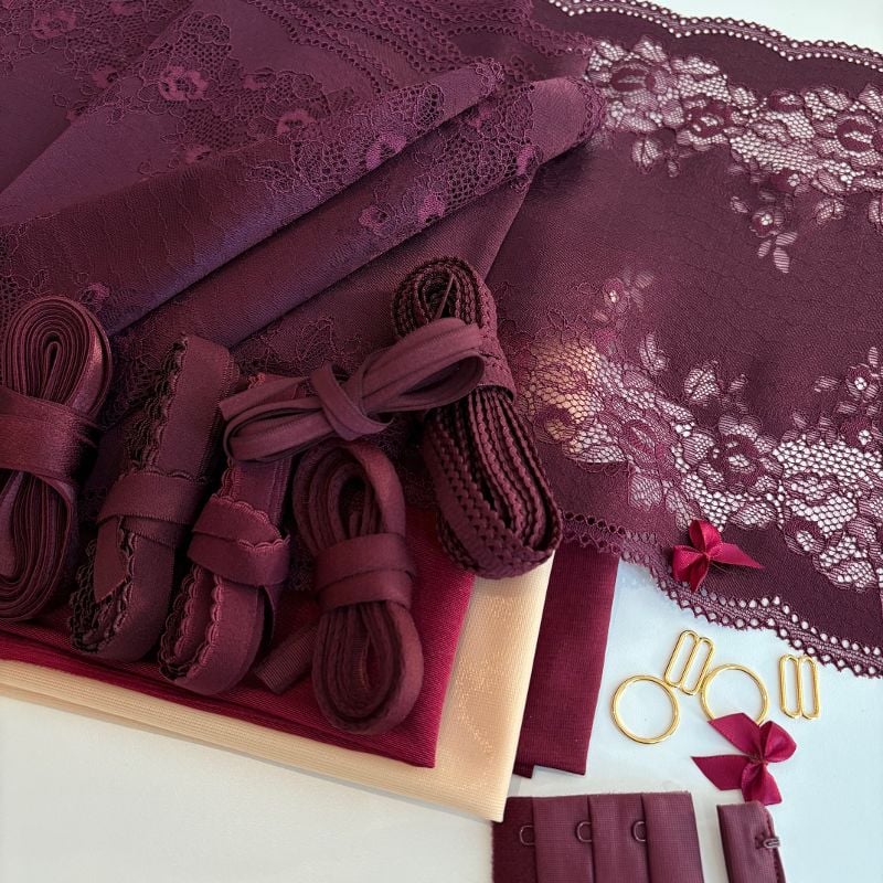 kit ensemble lingerie bordeaux