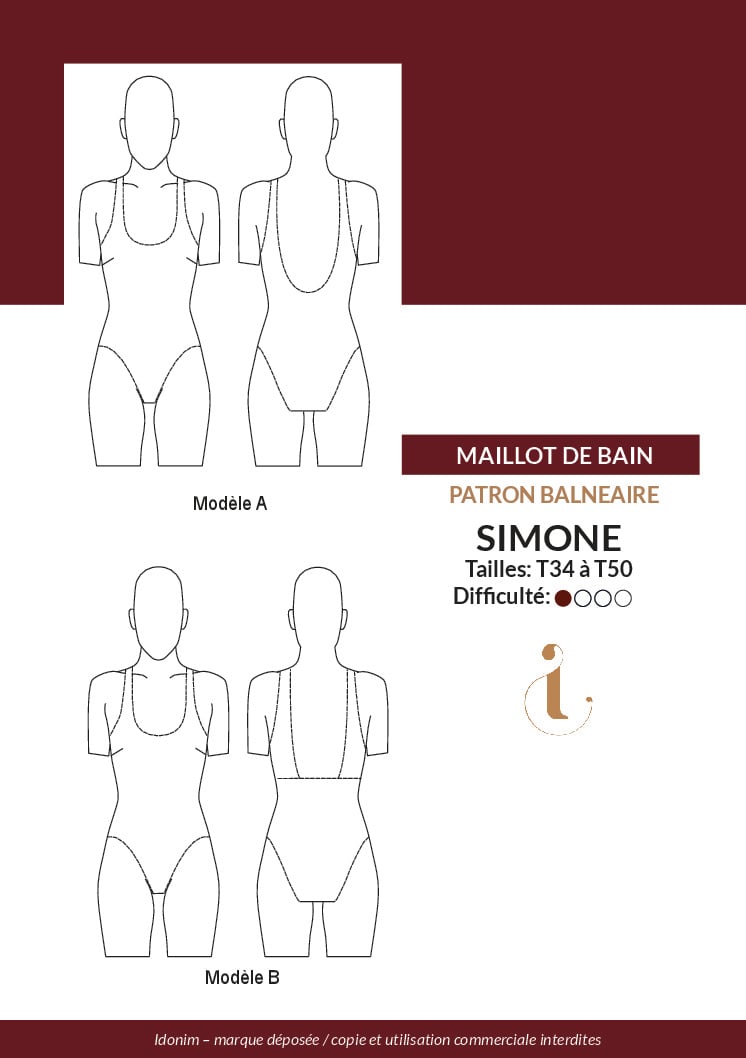 Patron de maillot de bain 1 pièce - SIMONE