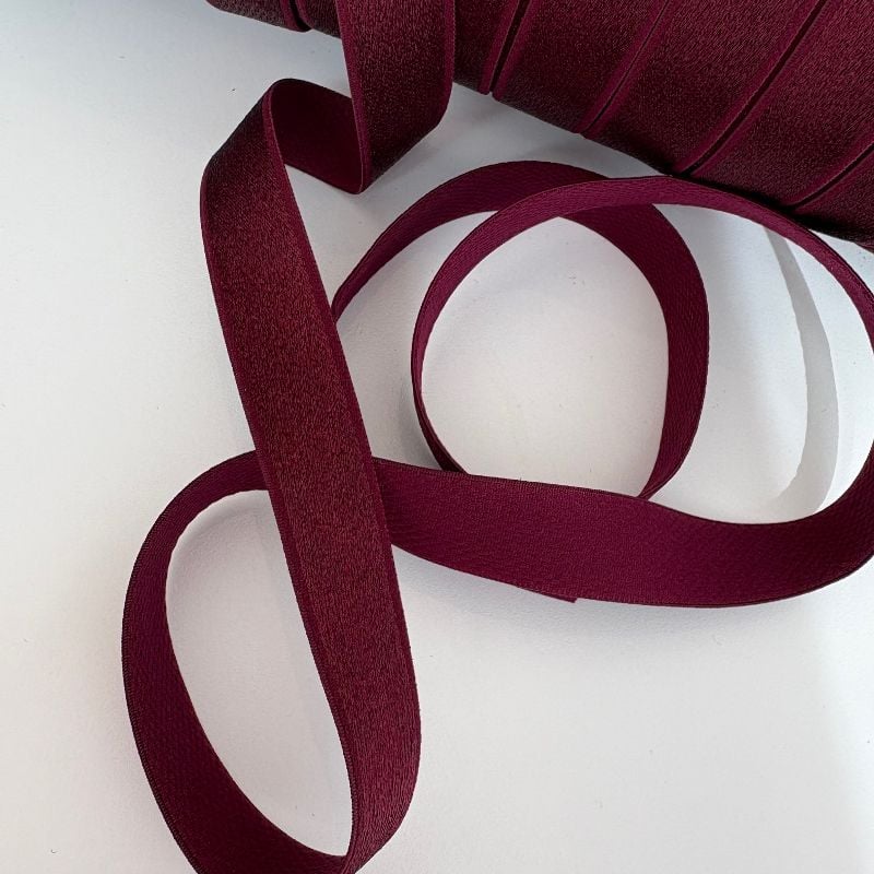 élastique bretelles 18mm prune