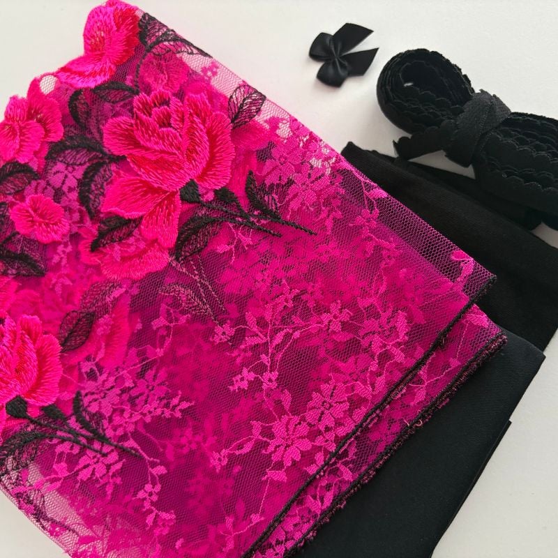kit culotte fushia noir