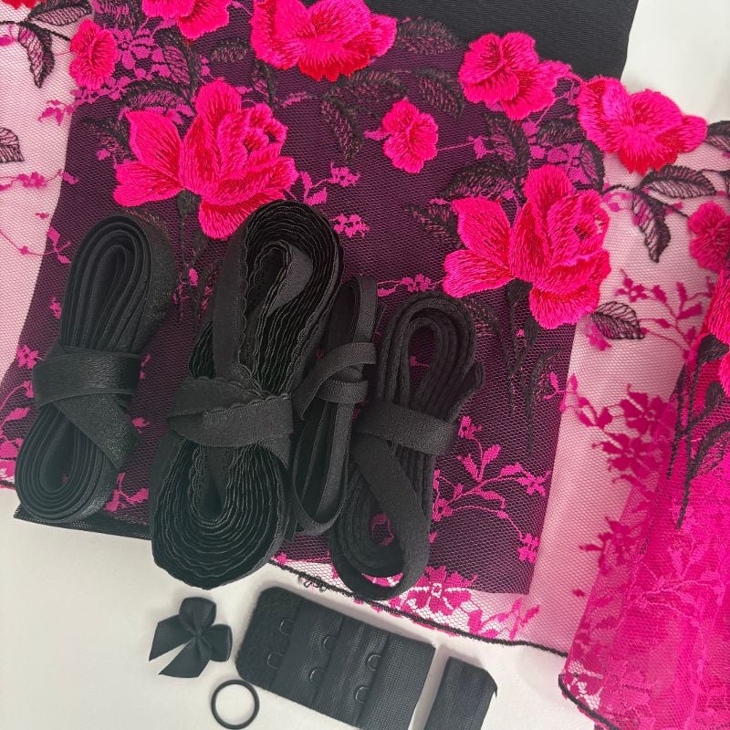 kit soutien gorge fushia noir