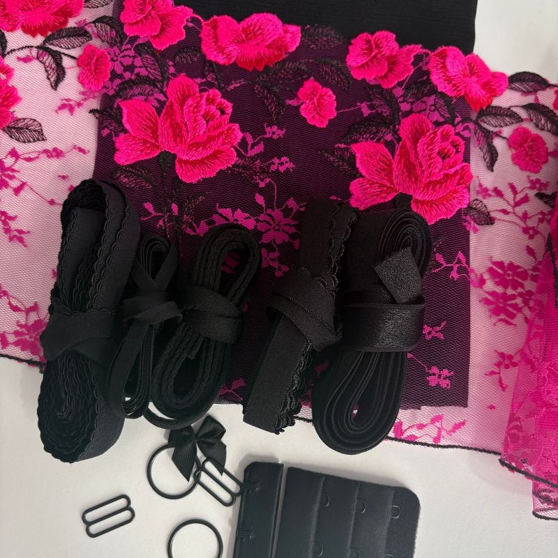 kit soutien gorge fushia noir grande taille