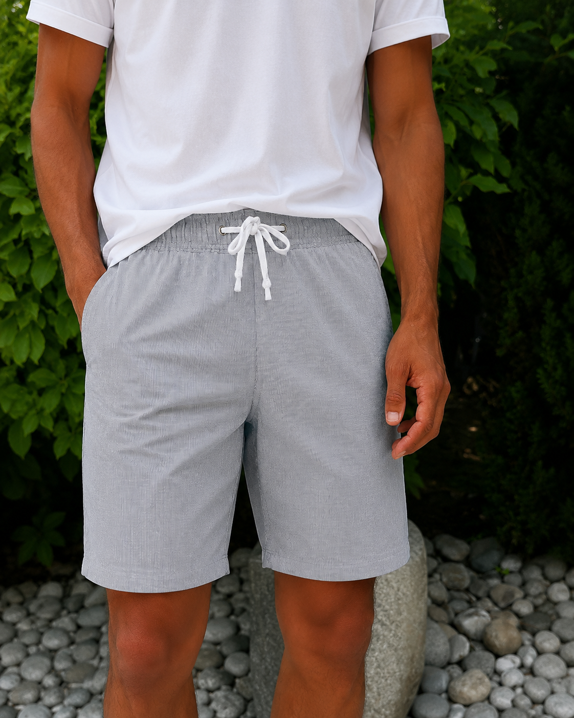 Short Homme gris clair