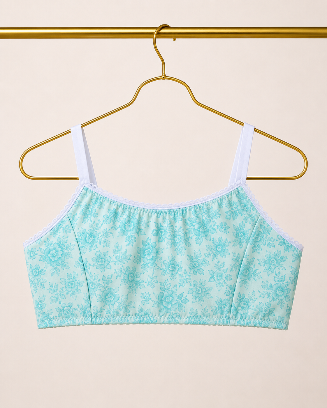 brassière imprimée turquoise