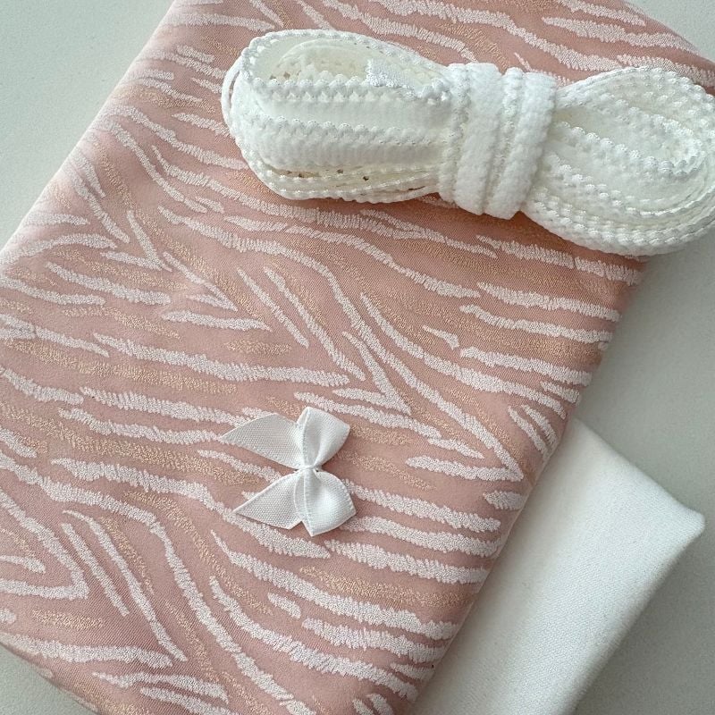 kit culotte imprimé rosé ivoire