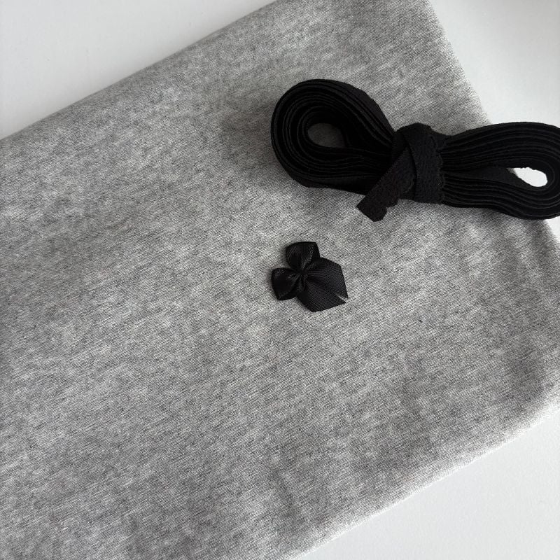 kit culotte jersey coton gris chiné clair