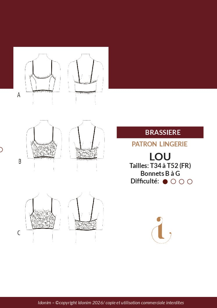Patron de brassière lingerie - LOU