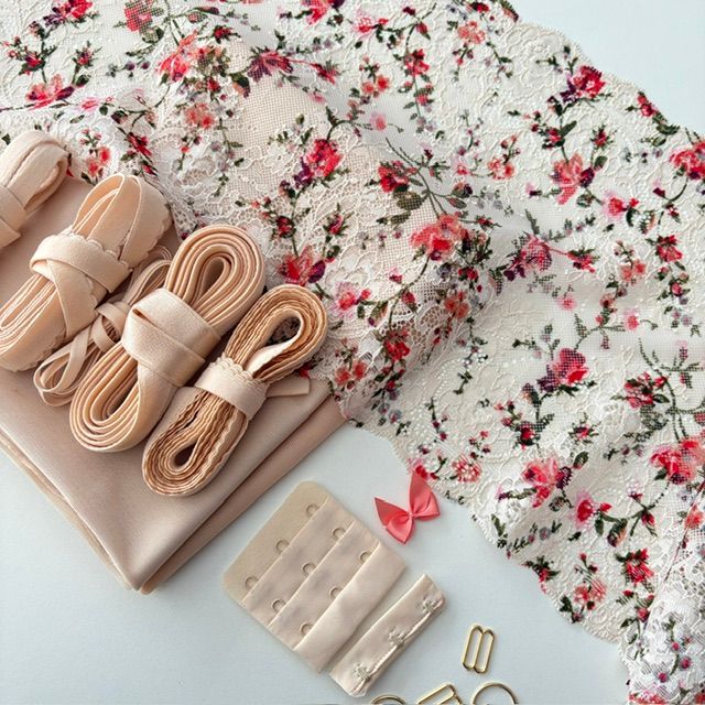 kit soutien gorge chair kaki rose