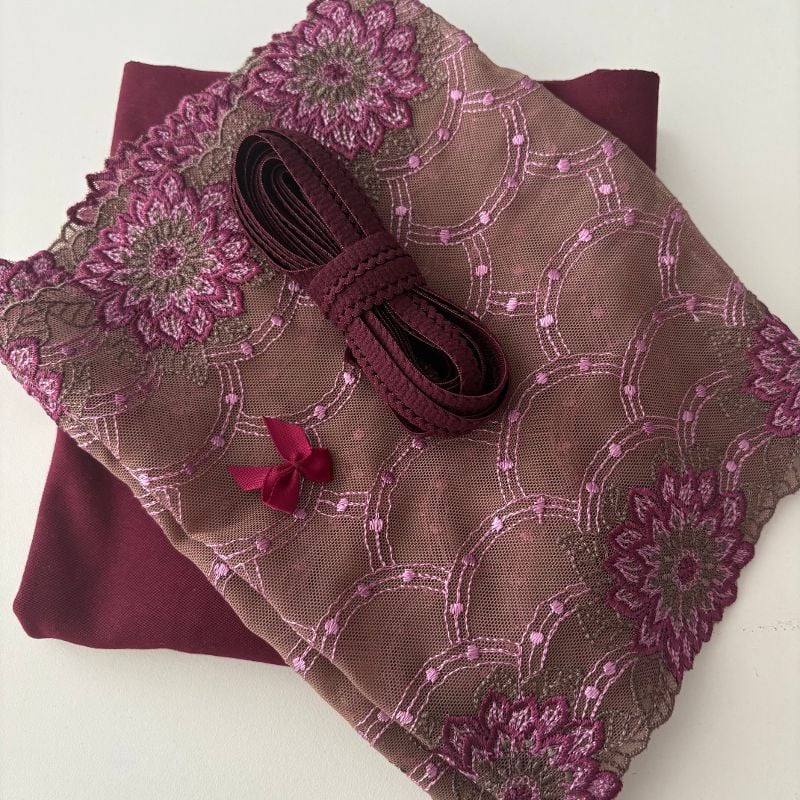 kit culotte floral prune