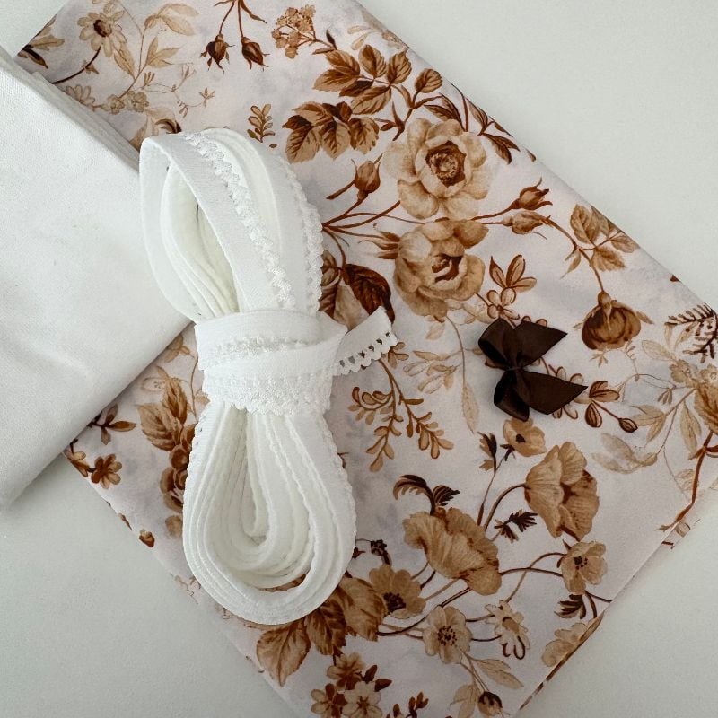 kit culotte imprimé ocre ivoire