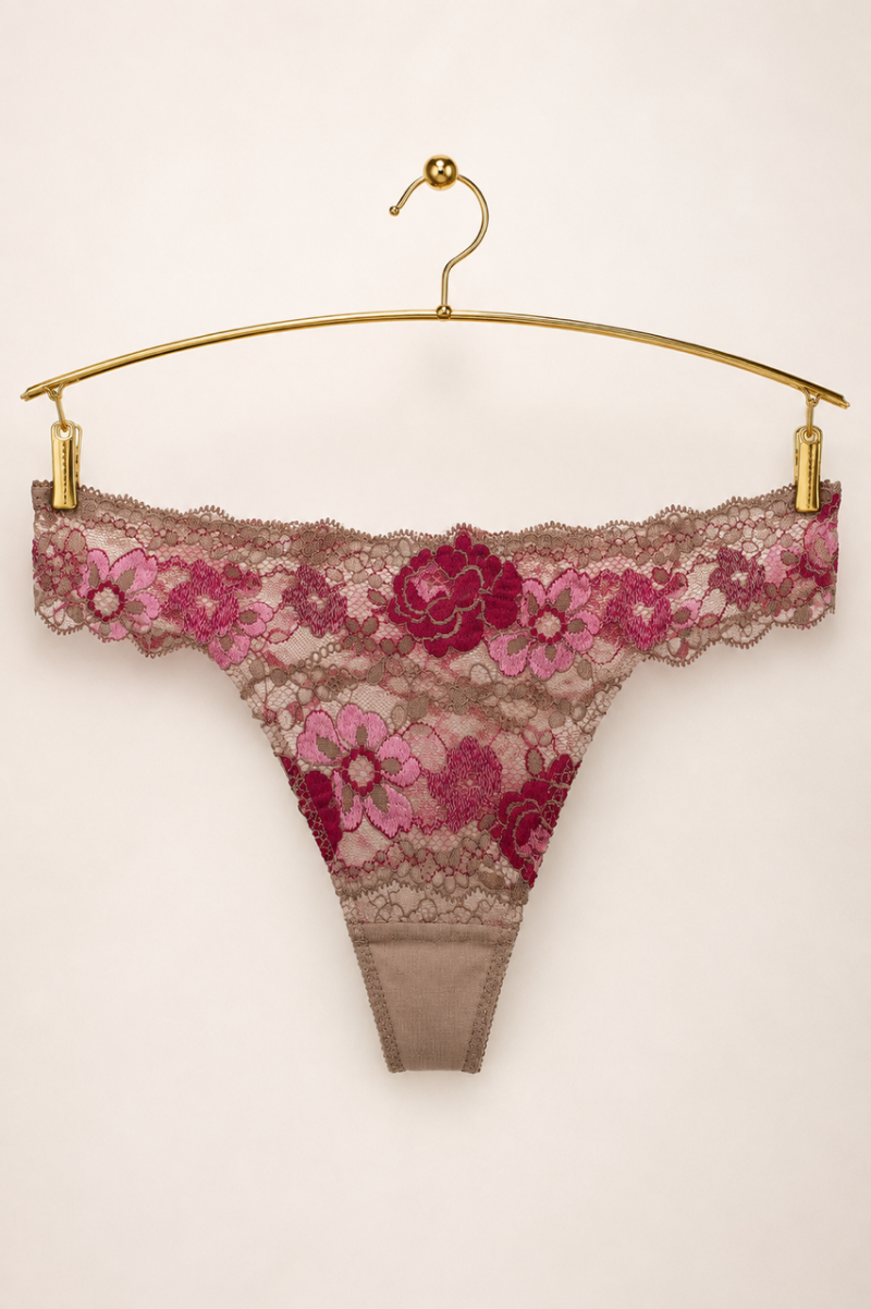 Dentelle stretch - 15,5cm - rose & beige – Image 3