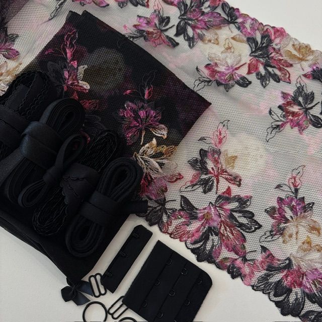 kit soutien gorge noir et violine