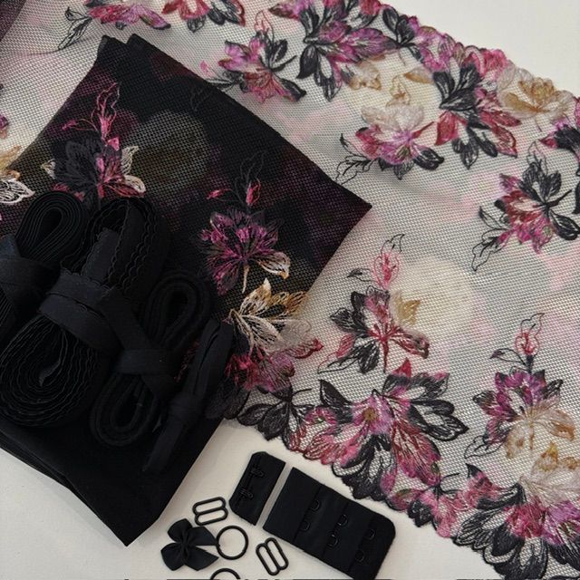 kit soutien gorge noir et violine
